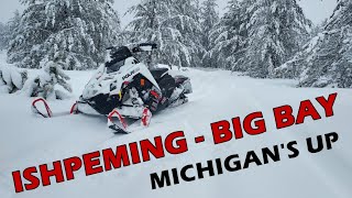 Snowmobiling Big Bay  Ishpeming 2023 [upl. by Martel]