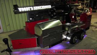 Epic BBQ Pits Custom Texan Gun BBQ Tailgate Trailer by Pitmaker [upl. by Akinihs734]