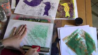 Comment imprimer avec une Gelli Plate [upl. by Watt]