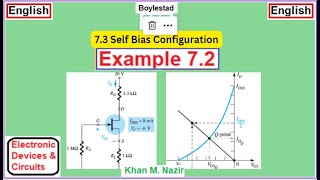 FET Self Bias  Example 72  Boylestad [upl. by Berry]