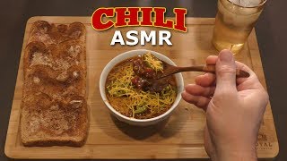 ASMR Eating Homemade Chili amp Cinnamon Sugar Toast [upl. by Ambrosane]