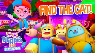 Blippi Finds his Missing Cat in Roblox Halloween Gaming Videos for Kids [upl. by Calendre346]