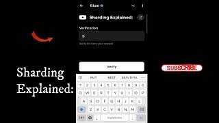 Blum verify code today sharding explained 💰🤑💯 blum verify code today  blumvideocode [upl. by Clerk]