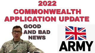 2022 Commonwealth Application Update  British Army Commonwealth Application [upl. by Vanhook]