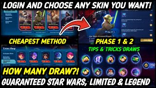 HOW TO GET SKIN CHEAPEST TRICK DRAW STAR WARS RESALE EVENT 2024  MLBB [upl. by Nnaitsirhc]