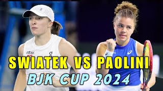 Iga Swiatek Vs Jasmine Paolini • Billie Jean King Cup Tennis 2024 Extended Highlights ONE SET [upl. by Lazar]