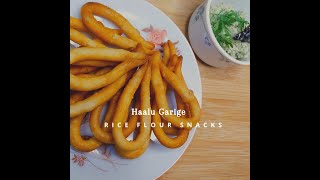 Haalu Garige Recipe  ಹಾಲ್ ಗಾರಿಗೆ  Rice Flour Snacks  Tea time snacks recipe  Rice Rings [upl. by Ynnoj64]