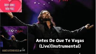 Marco Antonio Solís  Antes De Que Te Vayas Live Instrumental [upl. by Bleier353]