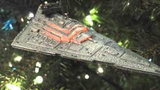 2004 Hallmark Star Destroyer amp Blockade Runner Ornament [upl. by Ihcekn]