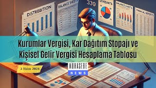 Kurumlar Vergisi Kar Dağıtım Stopajı ve Kişisel Gelir Vergisi Hesaplama Tablosu [upl. by Ayotac171]