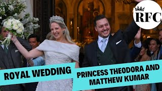 ROYAL WEDDING Princess THEODORA of GREECE married Matthew Kumar [upl. by Nade]