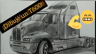 Dibujando un Kenworth T600 toda una leyenda del camino [upl. by Tlaw]