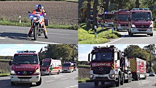 Führungsgruppe der Kreisfeuerwehrbereitschaft Grafschaft Bentheim auf Alarmfahrt in Bramsche OS [upl. by Kristos]