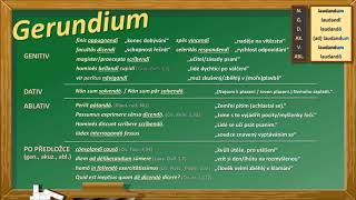 Gerundium – podstatné jméno slovesné Latinská syntax [upl. by Noelopan]