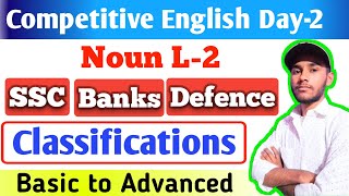 Noun L2  Competitive English Day2  nouns classification  rules to convert singular into plural [upl. by Airahs]