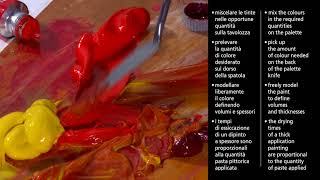 Tutorial Maimeri  Utilizzo spatola pittura a olio  Use of pallet knife in oil painting [upl. by Ahsauqram]