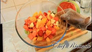 Home Made Fruit Salad  Recipes By Chef Ricardo [upl. by Emma]