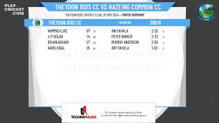 ECB Friendly  Theydon Bois CC v Nazeing Common CC [upl. by Brenden]