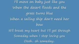 Carrie Underwood Someday When Stop Loving You Lyrics [upl. by Anauqcaj]