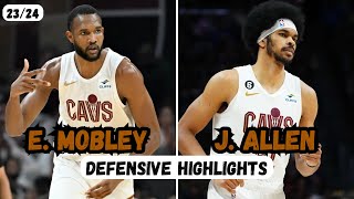 Evan Mobley amp Jarrett Allen  Defensive Highlights [upl. by Atiekram]