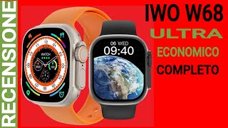 Smartwatch IWO W68 Ultra unboxing e recesione stile apple watch Ultra [upl. by Hackathorn]