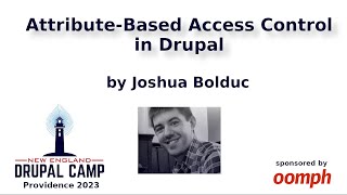 AttributeBased Access Control in Drupal [upl. by Thrift708]