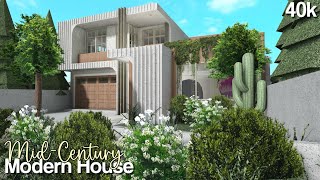 Bloxburg  40k MidCentury Modern Botanical Home  No Large Plot  Roblox  House Build [upl. by Abraham384]