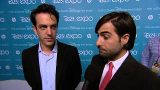 Saving Mr Banks BJ Novak amp Jason Schwartzman D23 Expo Interview  ScreenSlam [upl. by Naveb332]