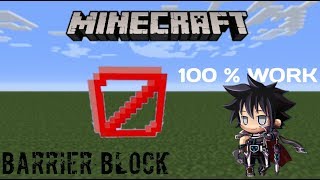 Cara membuat barrier block di Minecraft PE [upl. by Airdni681]