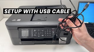 How to Setup With USB Cable Your Brother MFCJ1010DW amp J1012DW Printer [upl. by Baerman219]