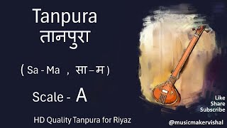 Tanpura A scale sama  तानपुरा सा  म A scale for vocal riyaz male and female [upl. by Mcwilliams]