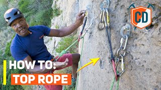 How To Set Up A Top Rope Anchor  Climbing Daily Ep1761 [upl. by Vorfeld]