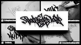 QUADRUPLE HANDSTYLEZ EPISODE 2  Graffiti  Blackbookology [upl. by Aihsenod143]