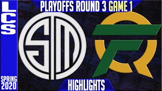 TSM vs FLY Highlights Game 1  LCS Spring 2020 Playoffs Round 3  Team Solomid vs FlyQuest G1 [upl. by Burne]