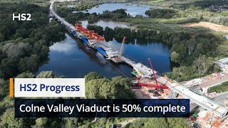 Construction of UKs longest railway bridge passes the half way mark [upl. by Undine]