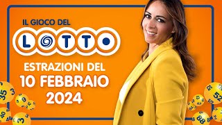 Estrazione in diretta del Gioco del Lotto e del Simbolotto di sabato 10 Febbraio 2024 [upl. by Tonry]