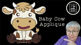 Baby Cow Applique  Free tracing templates  Tutorial with Lisa Capen Quilts [upl. by Avla]