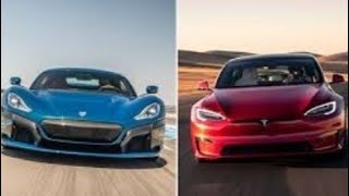 Worlds 2 Fastest Cars Drag Race TESLA PLAID VS RIMAC NEVERA Shorts [upl. by Toddy]