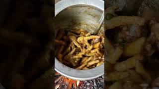 Chicken Feet Chicken Panjay Recipe by Village Couple  Husband Helping in Cooking in the Village [upl. by Loni380]