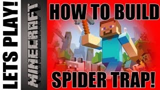 Minecraft  How to Build a Mob Spawn Trap for Spiders [upl. by Nyluqcaj]