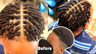 How to TWO strandtwist🧬DOUBLEon SHORT Men hair💦🔥MoistNo Rubber bandJUICY [upl. by Elleret]