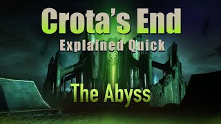 Crotas End  Explained Quick  The Abyss [upl. by Nonnac]