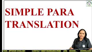 LEARN TRANSLATION FROM SIMPLE SENTENCES [upl. by Htiffirg]