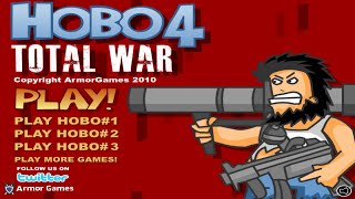 Hobo 4 Total War  Walkthrough  Retro Flash Games [upl. by Nedrob248]