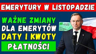 🚨Emerytury w Polsce w listopadzie 2024 roku – daty kwoty i nadchodzące zmiany [upl. by Nelrac]