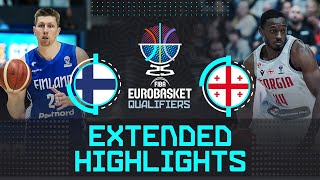 Finland 🇫🇮 vs Georgia 🇬🇪  Extended Highlights  FIBA EuroBasket 2025 Qualifiers [upl. by Melodie]