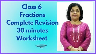 Fractions Important Questions Worksheet Class 6 Maths NCERTCBSE PratimaSinhaClasses [upl. by Nwahsat]