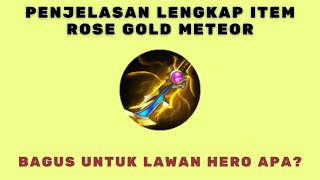 PENJELASAN LENGKAP DAN FUNGSI ITEM ROSE GOLD METEOR [upl. by Benson955]