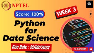 Python for Data Science Week 3 Assignment Answers  July 2024  Learn in brief [upl. by Noevart235]