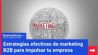 «Estrategias efectivas de marketing B2B para impulsar tu empresa»  Empresa Actual [upl. by Clarisa]